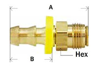 PO Inverted Flare Male Swivel Diagram